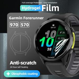 Garmin Forerunner 970/570 용 하이드로 겔 필름 42mm 47mm 화면 보호기, HD 투명 풀 커버리지 소프트 보호 필름 액세서리