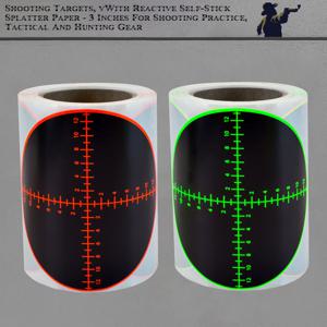 디지털 빨간색 녹색 눈금자 코드 사격 연습 스플래시 타겟 스티커 사격 타겟 훈련 용품 스티커 형광 색상 라벨 (공기총 연습으로 실제 총을 연습할 수 있음)