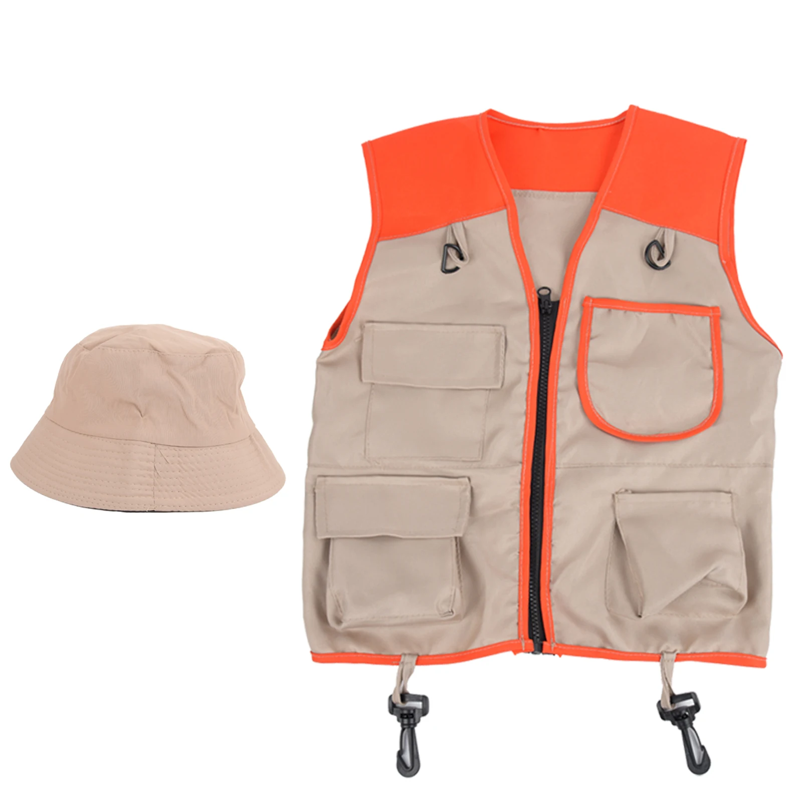 의상 탐색기 어린이 키트 어린이 탐색기 모험 정장 조끼와 모자 포함 야외 모험 세트를위한 어린이 선물 드레스