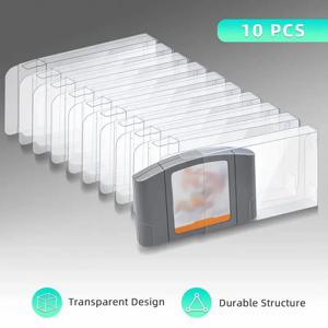 N64 게임 카트리지 케이스용 - 초박형 0.3mm PET 보호 케이스, 빈티지 게임 컬렉션 |   투명한 |   방습