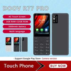 DOOV R77 Pro 4G 휴대폰 스마트 터치 스크린 2.8인치 3GB+32GB 스마트폰 안드로이드 5MP 카메라 Whatsapp 러시아어 히브리어 키보드