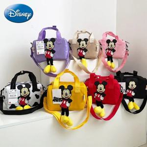 디즈니 미키 가방 만화 성격 작은 어깨 가방 여성 패션 트렌드 어깨 가방 소녀 스타일 크로스 바디 실린더 가방