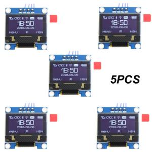 1/5PCS 0.96인치 I2C OLED 디스플레이 모듈 SSD1315 128X64 4핀 IIC 시리얼 LCD 스크린 보드 (아두이노 STM32 라즈베리 파이 메가2560용)