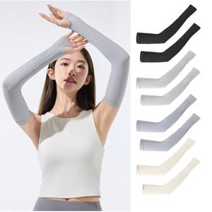 1쌍 아이스 슬리브 롱 자외선 차단 팔토시, 아웃도어 스포츠 슬리브, 쿨링 팔토시, 자외선 차단, 여행, 여름