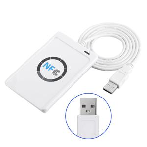 휴대용 어댑터 NFC RFID 리더기 ACR122U ISO 14443A/B 소프트웨어 흰색 IC 카드 리더기 비접촉식 리더기