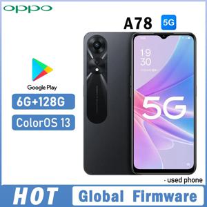 OPPO A78 5G 스마트폰 글로벌 펌웨어 MTK 디멘시티 700 ColorOS 13 RAM 6GB ROM 128GB 6.56인치 카메라 50MP 5000mAh 중고폰