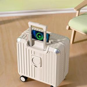 다기능 기내용 캐리어 가방 8인치 소형 여성용 풀먼 여행용 경량 비밀번호 잠금장치 20인치 ABS+PC 소재