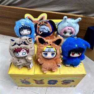 나루토 애니메이션 블라인드 박스 Shippuden 귀여운 야수 파티 시리즈 나루토 봉제 인형 장난감 선물 여성 컬렉션 액션 인형 에디션