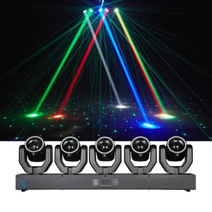 5헤드 무빙 헤드 무대 효과 조명 DMX 사운드 컨트롤 빔 레이저 DJ 디스코 램프 이벤트 콘서트 바 웨딩용