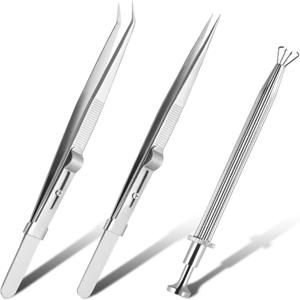 1/2/3개 다이아몬드 핀셋 보석 잠금 다이아몬드 클로 홀더 비즈 볼 집게 픽업 도구 제작용