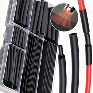 새로운 전기 연결 열수축 튜브 키트 내열성 튜빙 수축 와이어 래핑 케이블 절연 슬리브 보호기