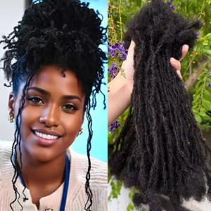 V뷰티 2mm 미니 핸드메이드 인터락 시스터락스 100% 리얼 인모 영구 마이크로 락스 익스텐션 소프트 드레드락