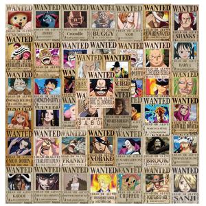10/30/56PCS 작은 애니메이션 원피스 원티드 포스터 스티커 멋진 만화 데칼 노트북 다이어리 전화 장식 벽 그래피티 스티커