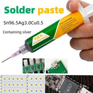KEK 솔더 페이스트 은 함유 3% Sn96.5Ag3.0Cu0.5 니들 튜브 타입 은 함유 솔더 융점 217