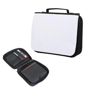 지퍼가 있는 승화 인쇄용 블랭크 토트백 휴대용 문서 보관 비즈니스 북백 학생용 열전사 인쇄용 ﻿