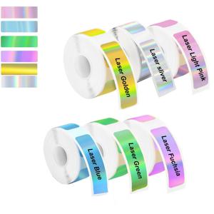 2 롤 12*40mm 홀로그램 라벨 스티커 Marklife P15 P12 P11 D30 Q30S 라벨 프린터 방수 자체 접착 열전사 용지