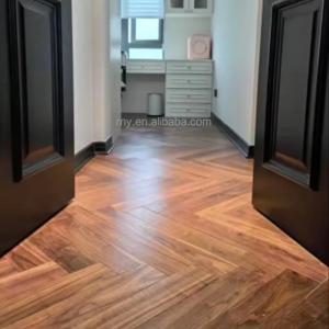 맞춤형 블랙 월넛 헤링본 원목 마루, 다층 엔지니어드 우드 마루, 파켓 마루