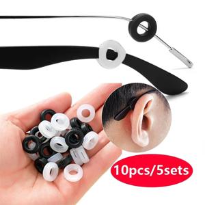10개입 미끄럼 방지 실리콘 이어 그립 안경 다리 귀걸이 스토퍼 브래킷 고정 액세서리 템플 팁 안경 홀더