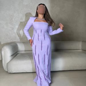 맞춤형 사이즈 가능 저지 스팽글 비딩 스트레이트 롱 드레스 맞춤형 행사용 우아한 고품질