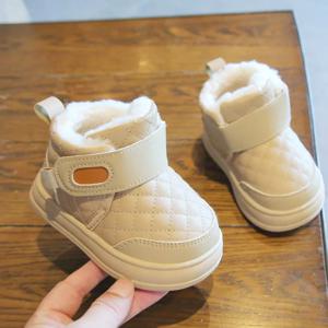 2025 겨울 플러시 부츠 어린이용 부드럽고 따뜻한 벨벳 스노우 부츠 미끄럼 방지 방수 남아 여아 겨울 부츠