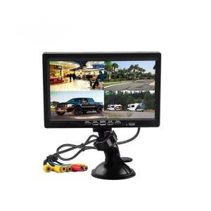 포도포 7인치 분할 화면 쿼드 모니터 4채널 비디오 입력 윈드실드 스타일 주차 대시보드 차량 후방 카메라용 차량 스타일링