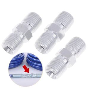 3개 1/4인치 수컷-수컷 NPT 니플 피팅, 에어리스 페인트 분무기 호스 및 기타 연결용 파이프 피팅 어댑터