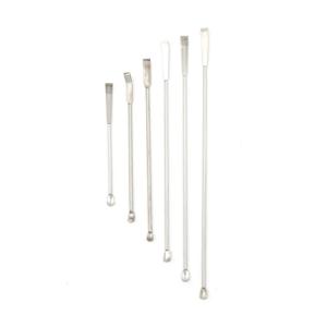 1개 스테인리스 스틸 실험실용 미세 스파튤라 약용 스푼 스쿱 셔블 약국용 건강용 10-22cm