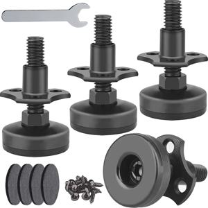 1세트 조절 가능한 가구 레벨러 3/8-16 나사형 레벨링 피트 T 너트 포함 간편 설치 하드웨어 키트