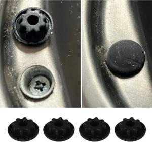 SMEV/Dometic용 블랙 스크류 캡 커버 4개, 모터홈 캠퍼 밴 카라반 싱크대 및 호브용 RV 인테리어 액세서리