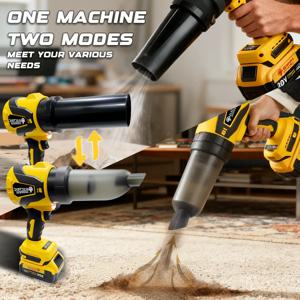 전기 여신 브러시리스 전기 에어 블로워 낙엽 청소기 핸드헬드 초강력 바람 제트 블로워 디월트 20V 배터리 핀용