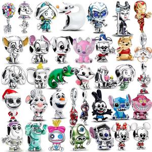 베스트셀러 925 스털링 실버 디즈니 시리즈 펜던트 참 비즈, 오리지널 DIY 팔찌에 적합! 여성 생일 패션