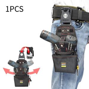 전기 기사 주머니 허리 가방 보관 도구 가방 목공 배관공 정비공을위한 대용량 회전 벨트 보관 주최자