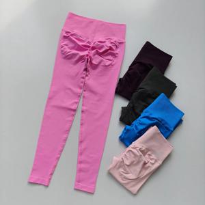 여성용 하이웨이스트 심리스 짐 요가 레깅스 푸쉬업 스포츠 타이츠 고탄력 피트니스 러닝 팬츠 힙업 짐 필라테스 웨어