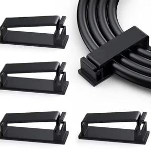 10개입 셀프 접착 케이블 정리기 케이블 클램프 클립 홀더 클램프 관리 자동차 USB 데이터 케이블 장식용 코드 와인더 매니저