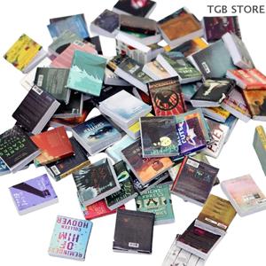 100개 미니어처 인형집 책 클래식 미니 플립북 노트북 랜덤 스타일 가구 장식 용품