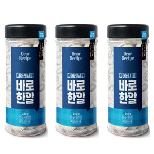 디어레시피 바로한알 코인 육수 멸치 동전 80정 x 3개