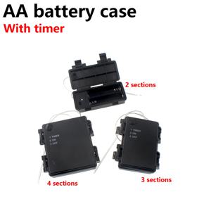 타이밍 기능이 있는 AA 3V No.5 방수 및 방진 배터리 카트리지, 2X 3X 4X 2 3단계 4단계 AA 배터리 홀더