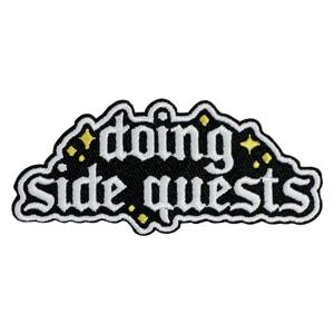 사이드 퀘스트 수행 자수 패치 다림질 부착형 레터링 배지 DIY 선물 (옷, 모자, 가방, 재킷, 트러커 햇용)