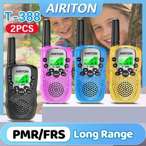 2개 에어리톤 T388 미니 무전기 어린이 장난감 선물 키즈 FRS PMR 장거리 VOX 핸드헬드 양방향 무전기 남아 여아용