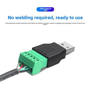 컴퓨터 전화 키보드 마우스 USB 플러그 타입 A 2.0 무땜납 남성/여성 스크류 커넥터 쉴드 어댑터 포함