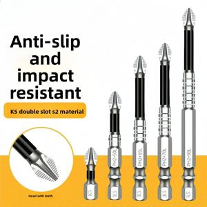 K5S2 헤비 듀티 내구성 높은 경도 정밀 강력 자석 미끄럼 방지 필립스 헤드 드라이버 비트 전동 드릴 DIY 수리