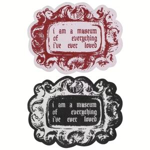 1개 나는 내가 사랑한 모든 것을 담은 박물관이다 직조 라벨 패치 다림질 배지 DIY 선물 의류 모자 가방 재킷 트러커 모자용