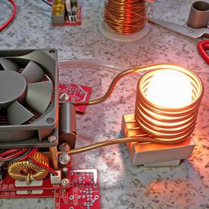 1000w Zvs 유도 가열 플레이트 보드 모듈 DIY 키트 히터 DIY 히터 레드 블랙 튜브 및 점화 쿠커 코일 팬