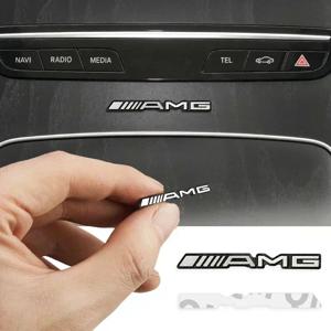 10pcs 자동차 오디오 장식 3D 알루미늄 배지 엠블럼 스티커 메르세데스 벤츠 AMG W212 W204 W211W168 W213 W205 W210 W108 W124