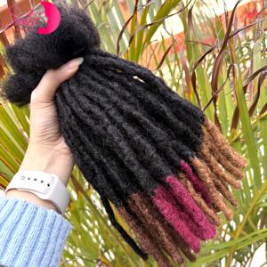 10인치 컬러 0.6cm 인터록 익스텐션 인모 수제 100% 인모 땋은 머리 익스텐션 여성 남성 어린이용