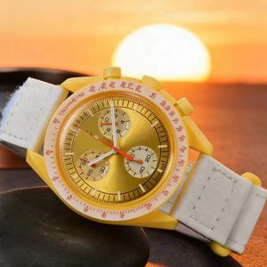 2026년 신형 3핸드 6니들 속도계 시계 - 클래식 쿼츠 커플 손목시계 - 솔라 미션