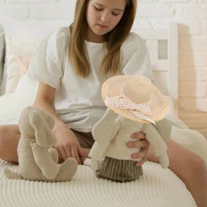 귀여운 미니 밀짚모자 베이지색 레이스 리본 장식 공예 액세서리 코스튬 파티 선물 모자 매력적인 인형집 디스플레이 소품