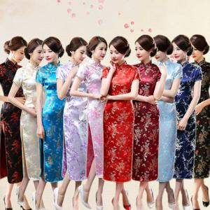 빈티지 중국어 번체 드레스 여성 저렴하고 큰 크기 긴 슬림 Cheongsam Qipao 6XL 레드 신부 웨딩 드레스 공식 드레스