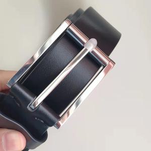 35mm 순수 티타늄 핀 버클 블랙 가죽 벨트 스트랩 풀 그레인 소가죽 일체형 나사형 패셔너블 남녀용