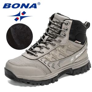 BONA-신상품 디자이너 브랜드 겨울 따뜻한 부츠, 남성 플러시 누벅 스노우 부츠, 남성 고품질 하이 탑 부츠, 만스쿠리노 스니커즈, 2023